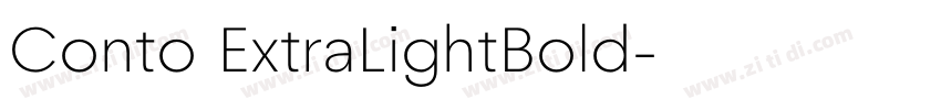 Conto ExtraLightBold字体转换
